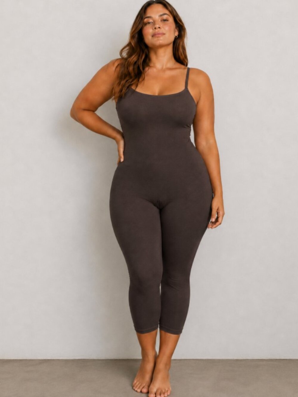 NEW SKIMS 3X Simply Bare Low Back Catsuit Barely There Espresso Deep Brown NWT